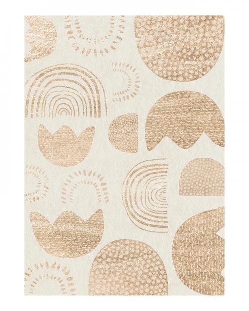 Golden natural patterned doodle background illustration - 2274404