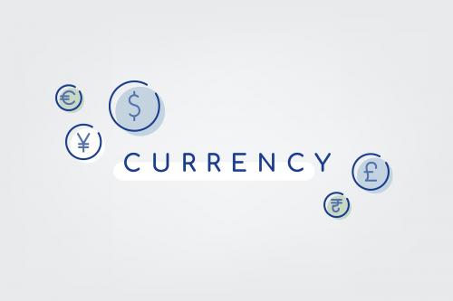 Currency exchange design element banner vector - 1206547
