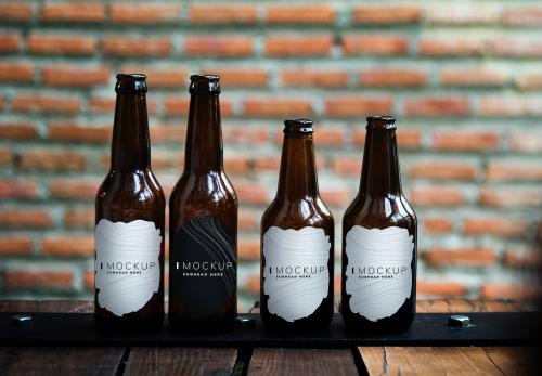 Various beer bottle shape mockups - 502867