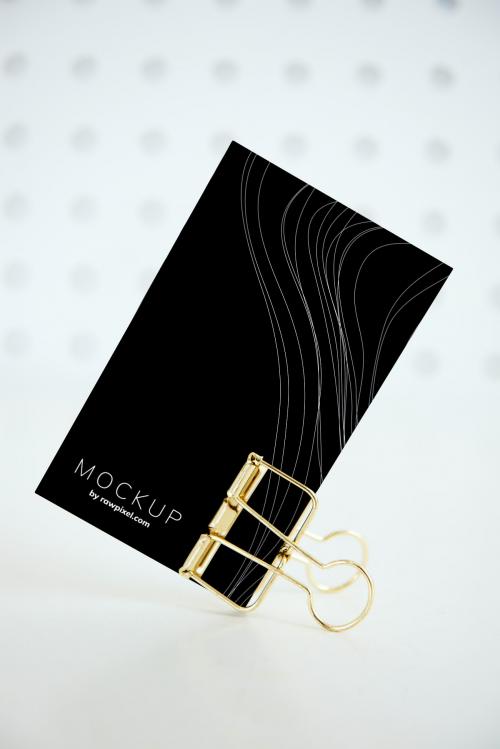 Black paper card design mockup - 502898