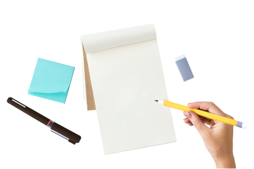 Hand writing on a notebook transparent png - 2026235