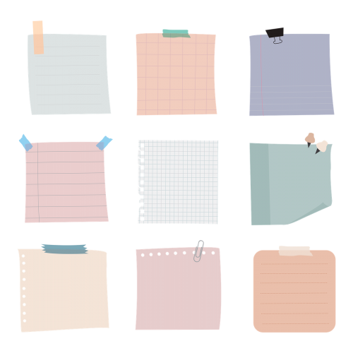 Notepapers collection transparent png - 2026321