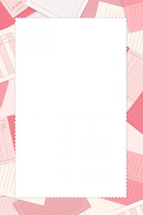 Pink notepad planner set vector - 1209413