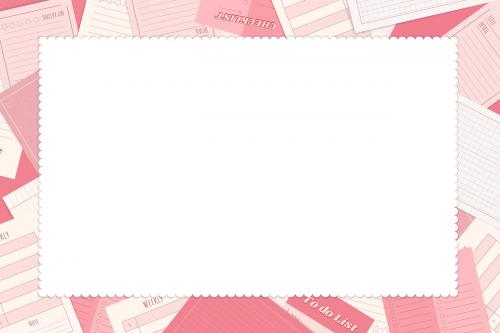 Pink notepad planner set vector - 1209451