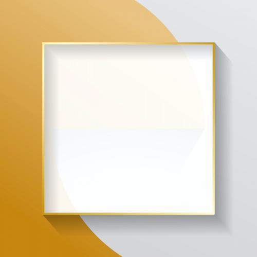 Blank white square abstract frame vector - 1209476