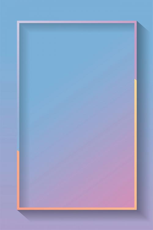 Blank rectangle colorful abstract frame vector - 1209512