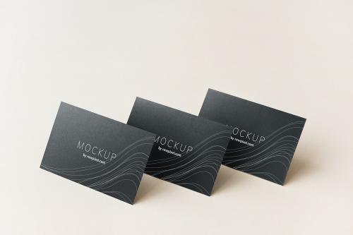Set of black business card design mockup - 502952