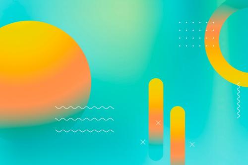 Colorful vibrant summer poster vector - 1186551