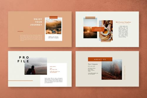 Autumn color tone social media blog template vector - 1198766