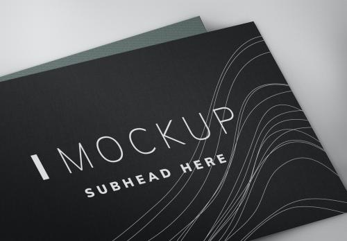 Black business card design mockup - 502996