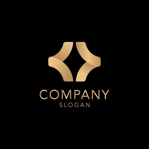 Golden company logo design vector - 1199869