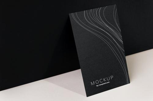 Black business card design mockup - 503022