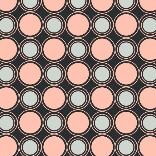 Seamless round geometric pattern vector - 1200390