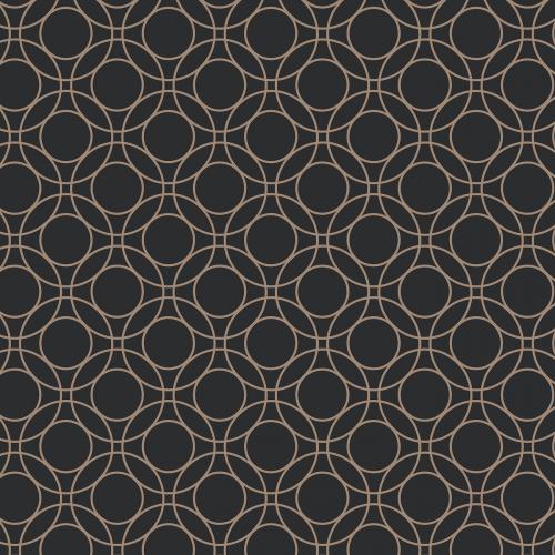 Seamless round geometric pattern vector - 1200411