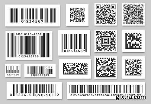 Barcode labels code stripes sticker