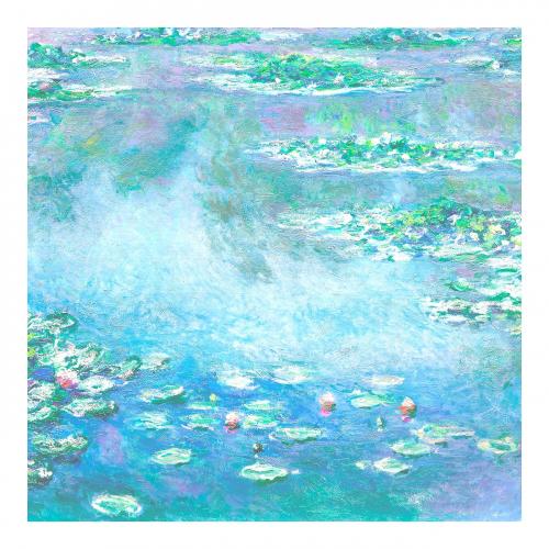 Water Lilies (1914) vintage illustration, remix from original painting by Claude Monet. - 2271309