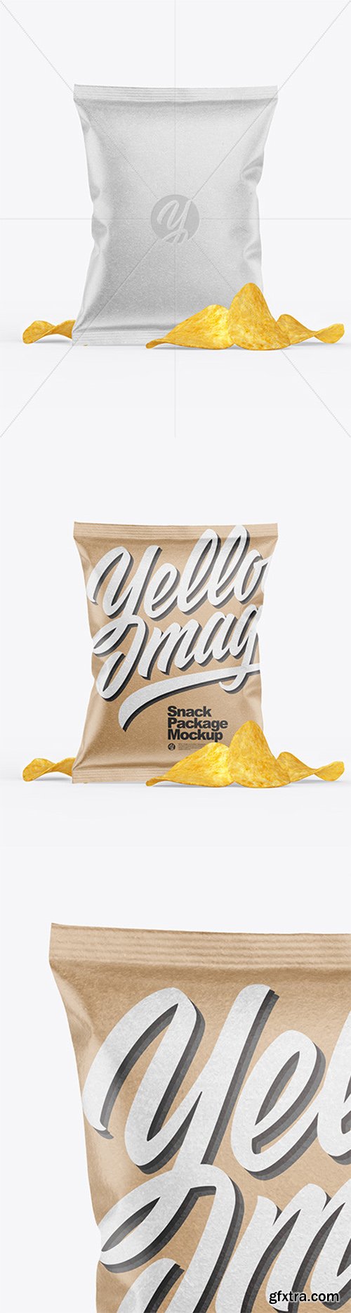 Kraft Snack Package w/ Chips Mockup 61430