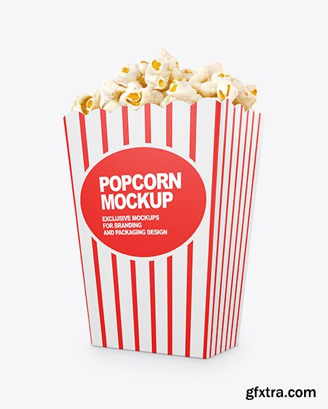 Popcorn Bag Mockup -Half Side View 61734