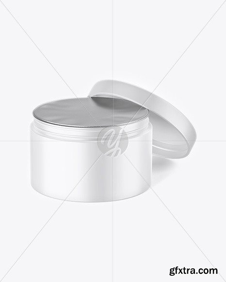 Opened Matte Plastic Cosmetic Jar 61943