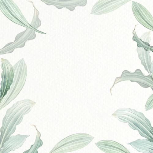 Blank white leafy background vector - 1208806