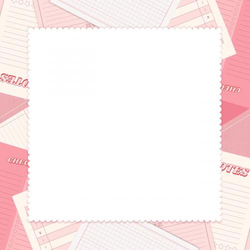 Pink notepad planner set vector - 1209448