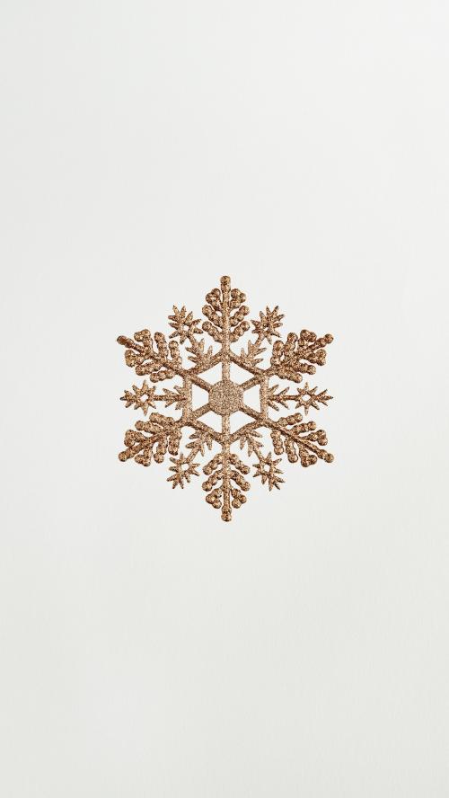 Copper snowflake mobile phone wallpaper - 2029914