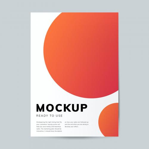 Brochure design template mockup vector - 496543