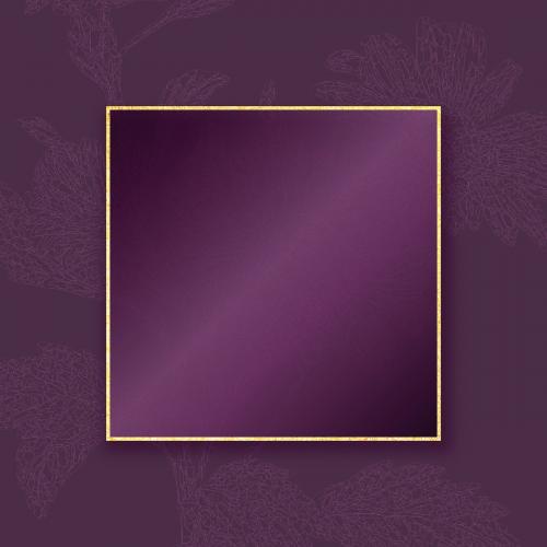 Elegant gold frame on floral pattern background vector - 1209812