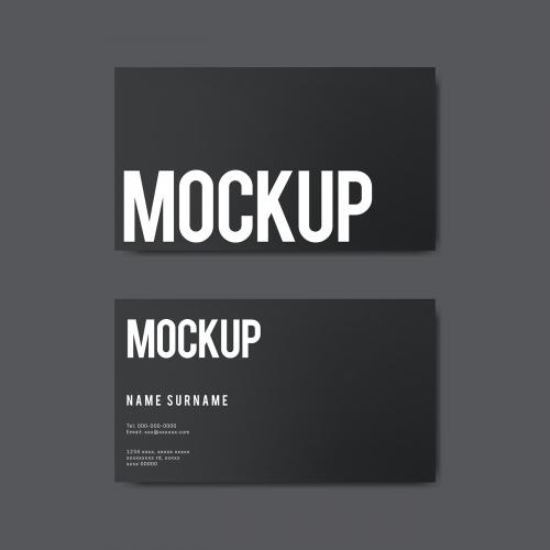 Simple business card design mockup vector - 496570