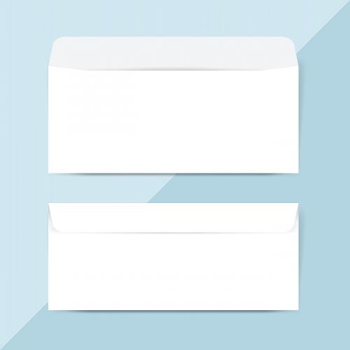 Plain paper envelope design mockup vector - 496575