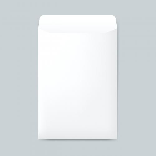 Plain paper envelope design mockup vector - 496576