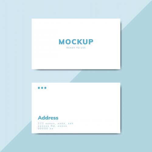 Simple business card design mockup vector - 496586