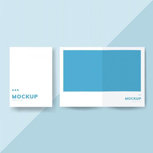 Simple brochure design mockup vector - 496595