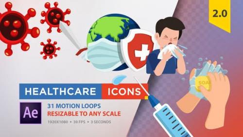 Videohive - Healthcare Icons (Coronavirus)