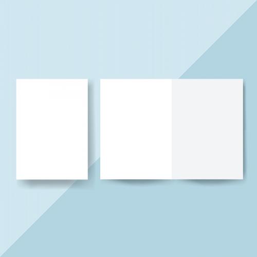 Blank paper brochure template mockup vector - 496597