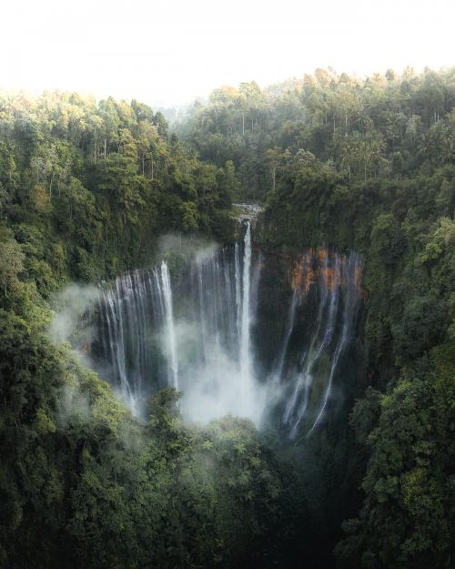 Beautiful Coban Sewu waterfall in Java, Indonesia - 2047633