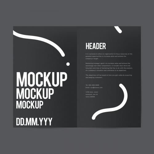 Brochure design template mockup vector - 496601