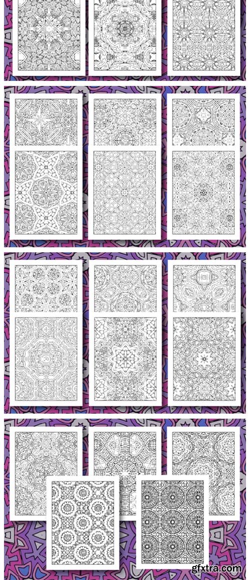 35 Geometric Pattern Coloring Set 2 4320989