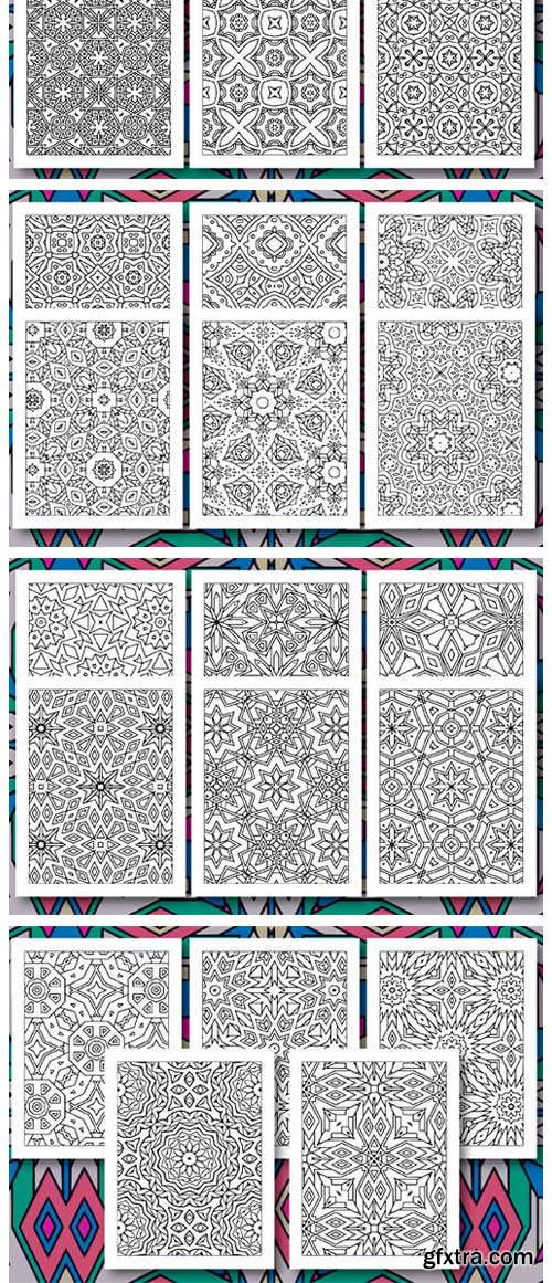 35 Geometric Pattern Coloring Set 3 4321171