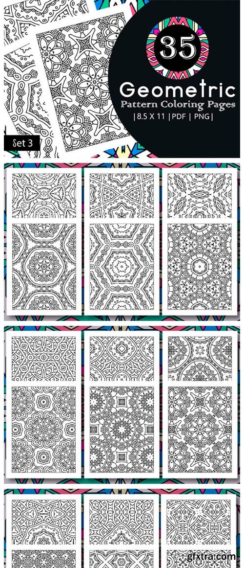 35 Geometric Pattern Coloring Set 3 4321171