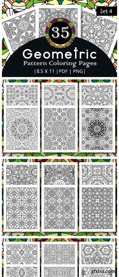 35 Geometric Pattern Coloring Set 4 4321298