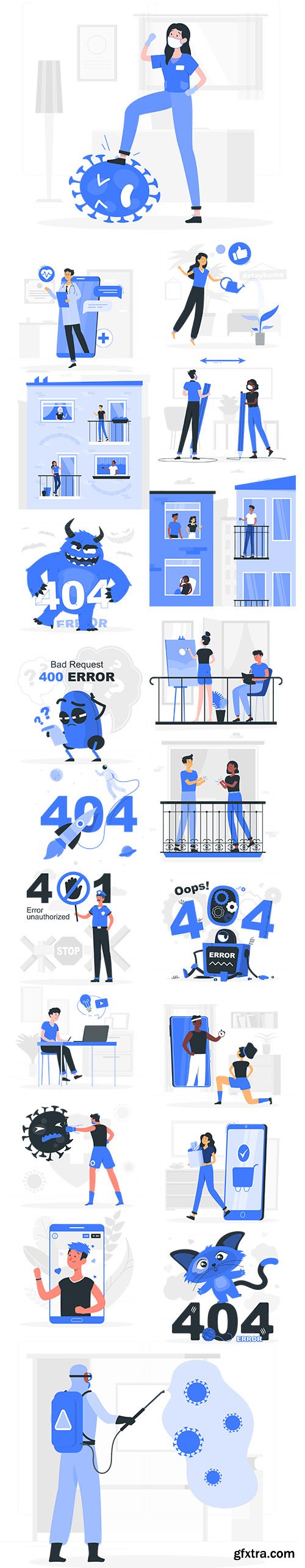 Vector People Live Situation Illustrations Vol 2