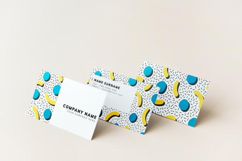 Colorful business cards mockup design - 502687