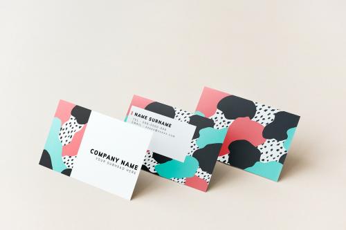 Colorful business cards mockup design - 502689