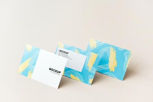 Colorful business cards mockup design - 502697