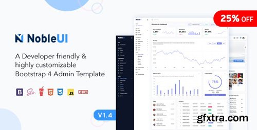 ThemeForest - NobleUI v1.4 - Admin & Dashboard Template - 24606935