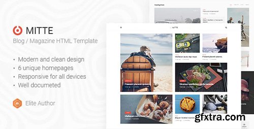 ThemeForest - Mite v1.0 - Simple Blog HTML5 Template - 24844091