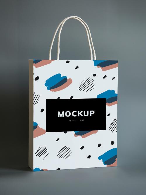 Colorful shopping paper bag mockup - 502764