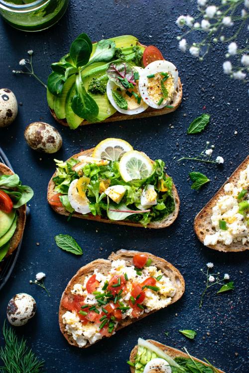 Fresh homemade open faced sandwiches recipe idea - 2269656