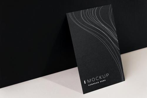 Black business card design mockup - 502832